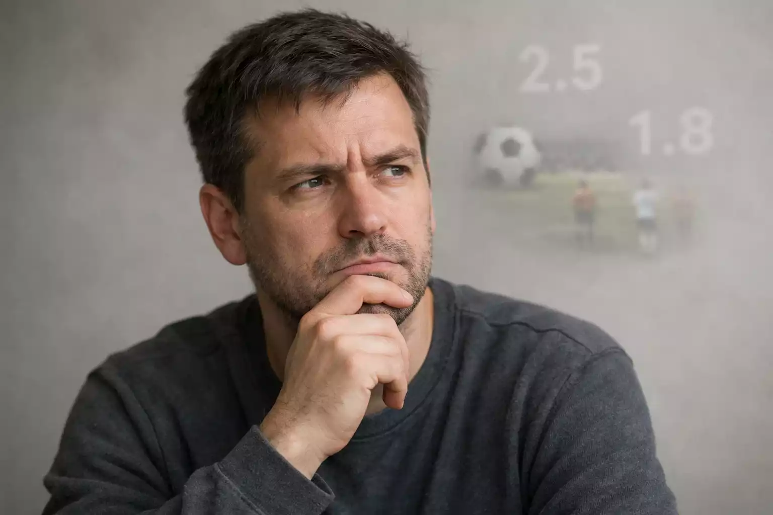 Persona reflexionando con expresión pensativa